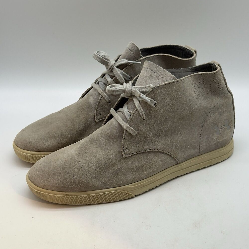 Under Armour UA Coast Suede Chukka Hi Top Men's 12 Gray Lace Up Boot 1286234-064